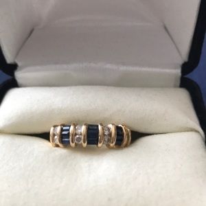 Safire & Diamond Ring